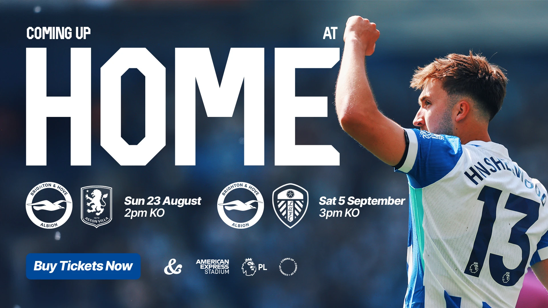 Coming up at home - Albion v Villa, Albion v Leeds