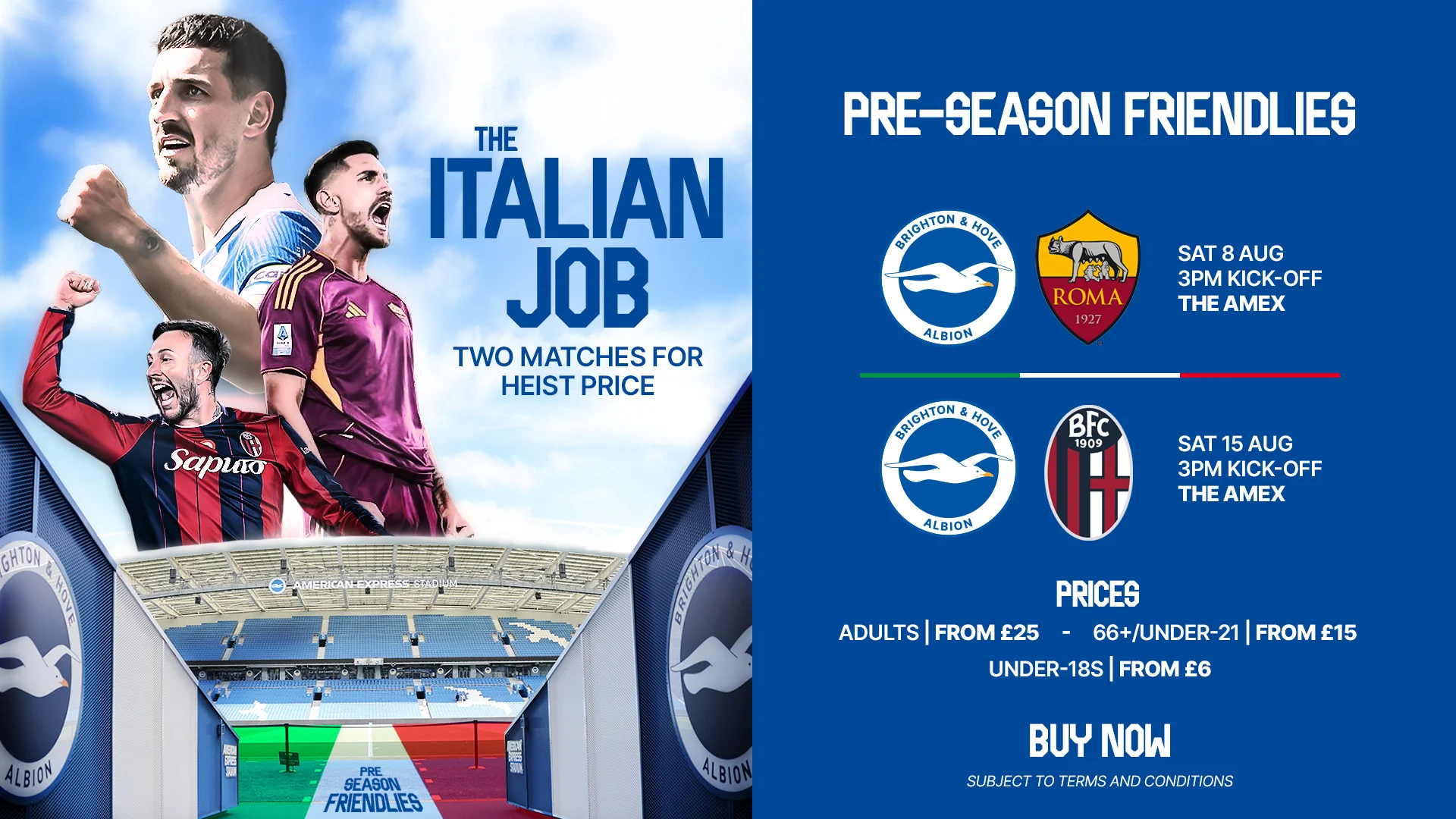 The Italian Job - Two matches for heist price