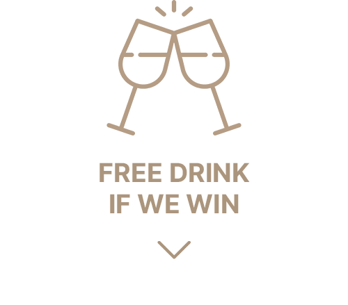 FREE DRINK IF WE WIN