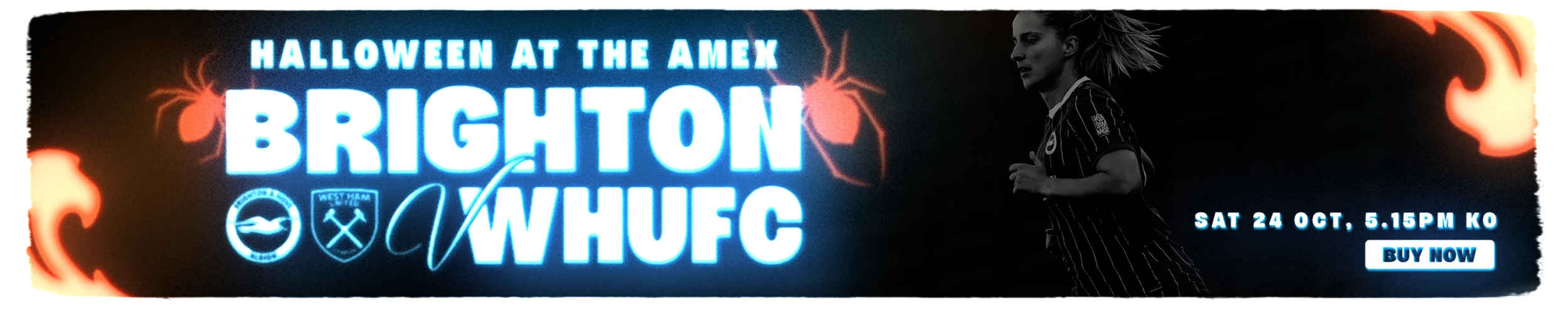 Halloween at the Amex, Brighton v WHUFC, Sat 24 Oct, 5.15pm, Buy now!