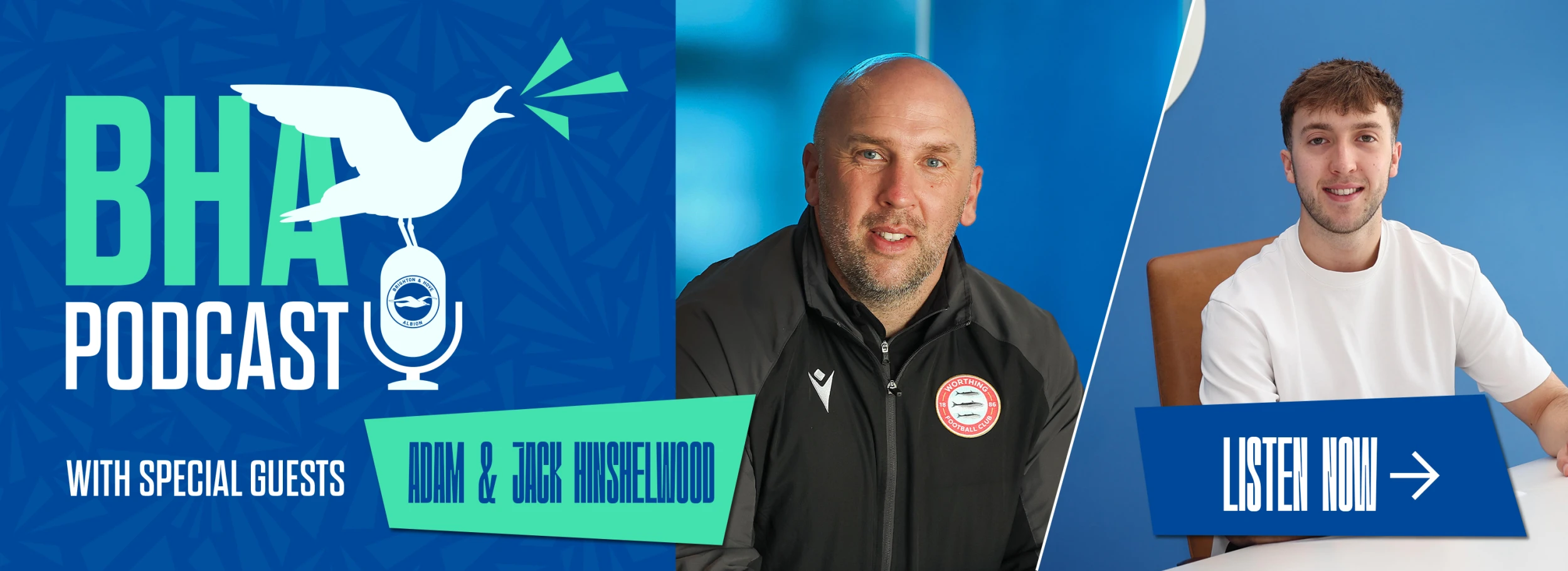 Promotional banner for the Official BHA Podcast. Listen now