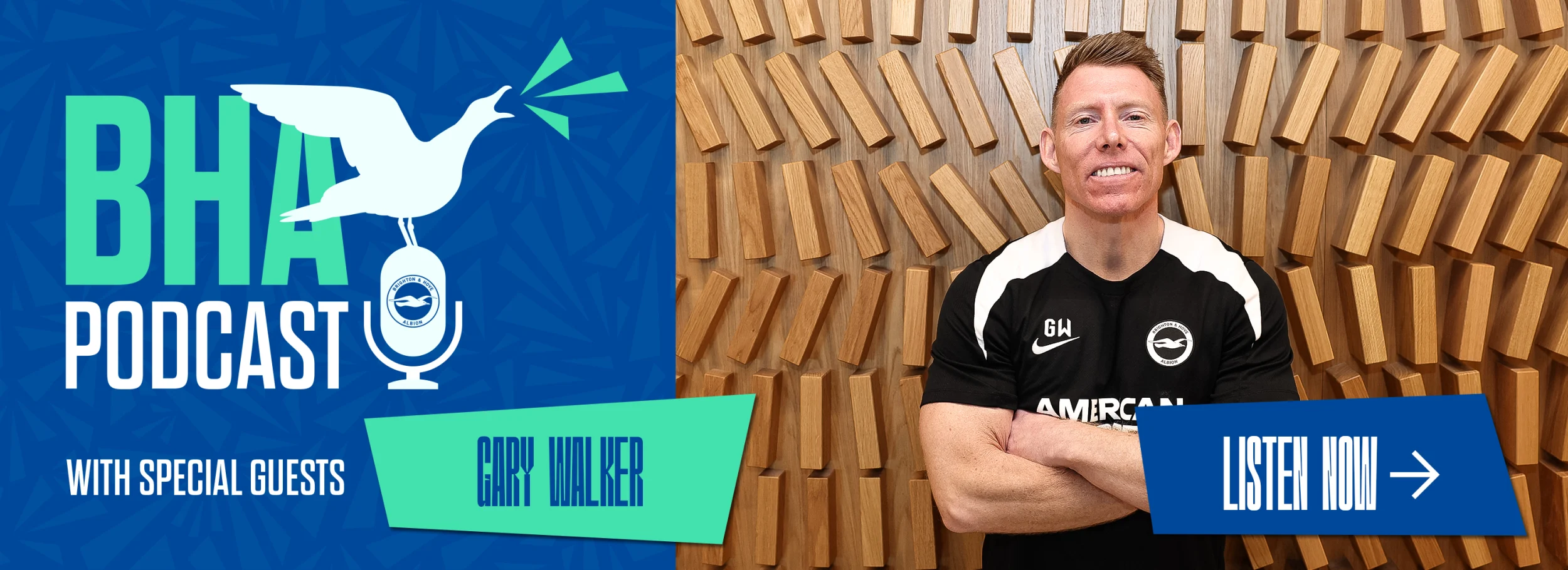 Promotional banner for the Official BHA Podcast. Listen now