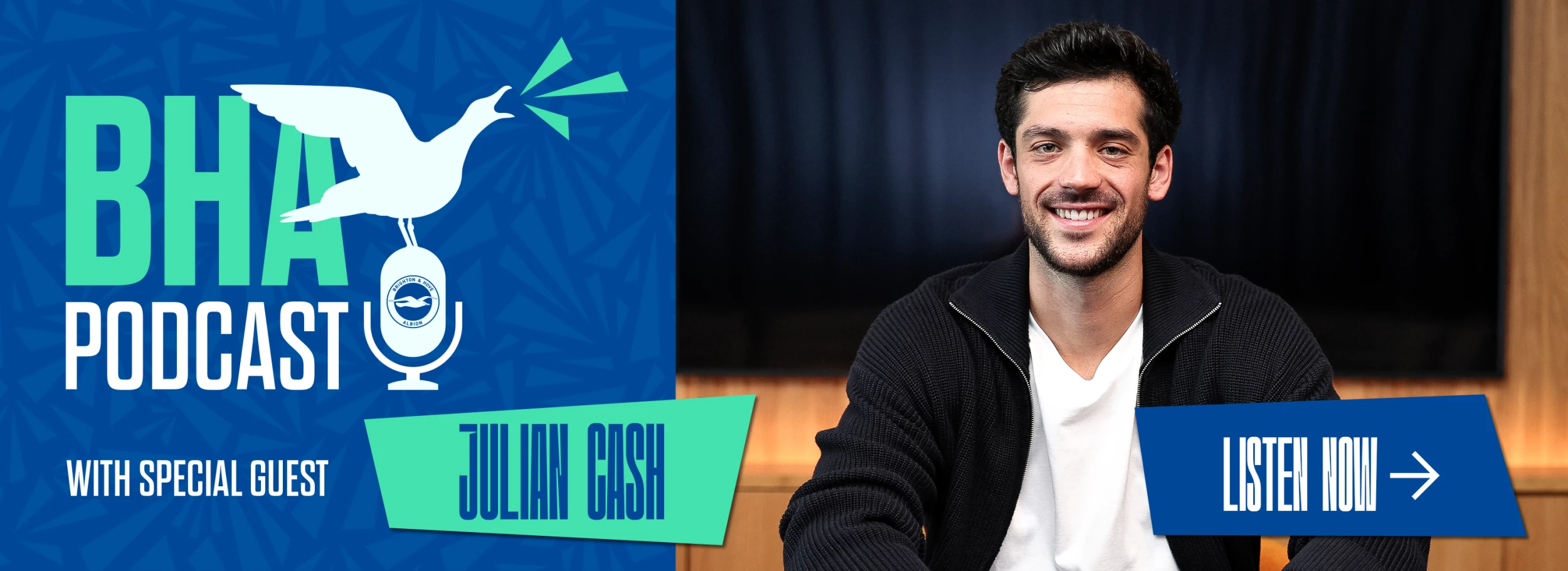 Promotional banner for the Official BHA Podcast. Listen now