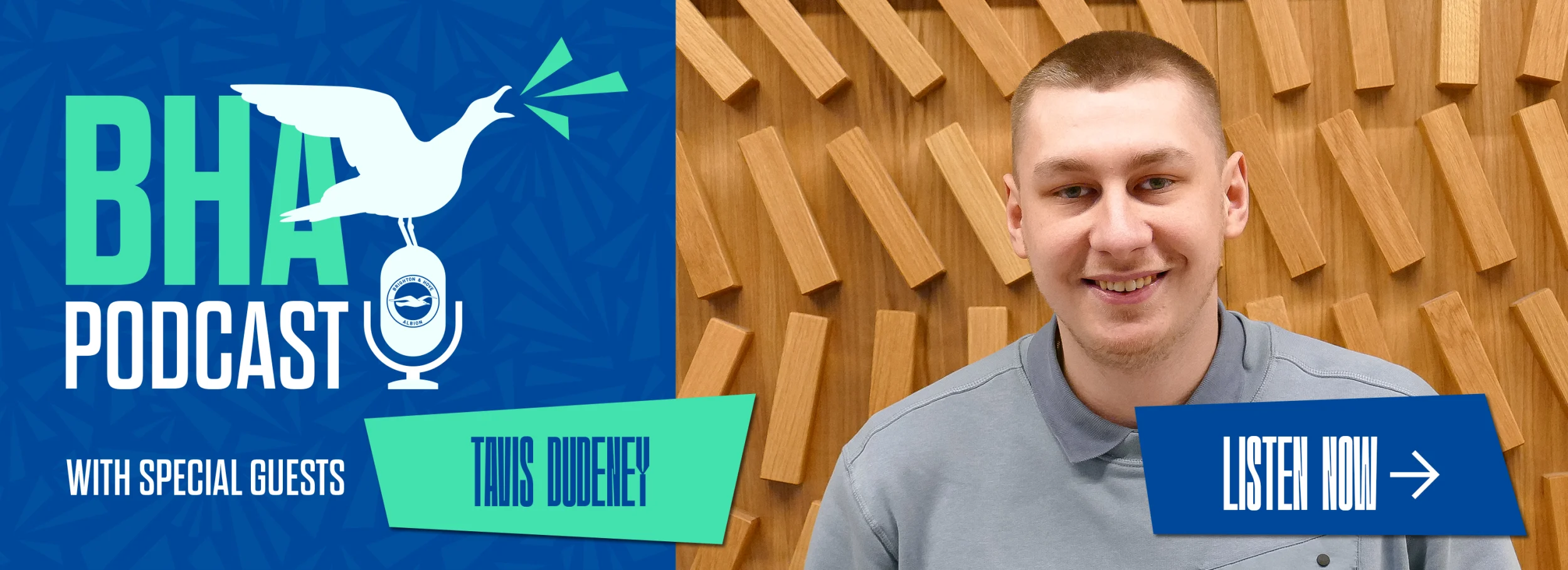 Promotional banner for the Official BHA Podcast. Listen now