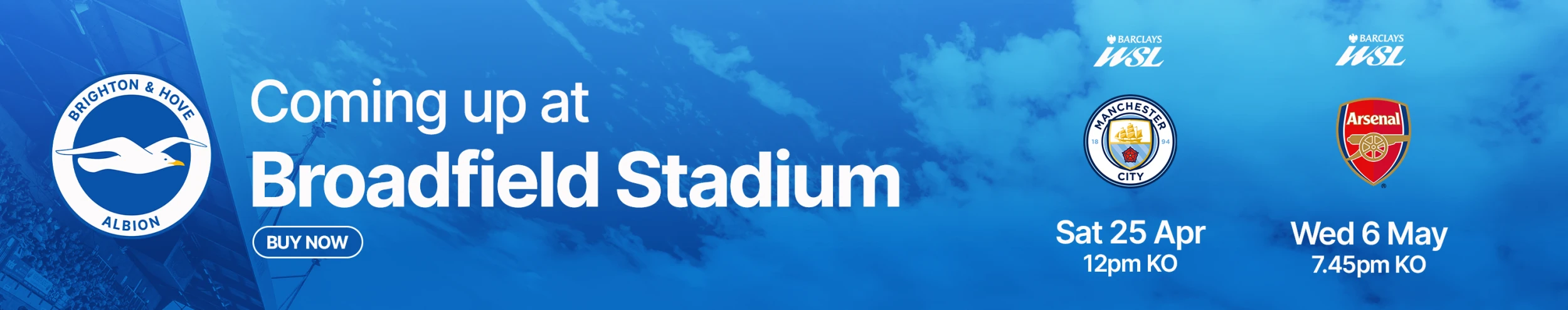 Coming up at Broadfield Stadium, book now!