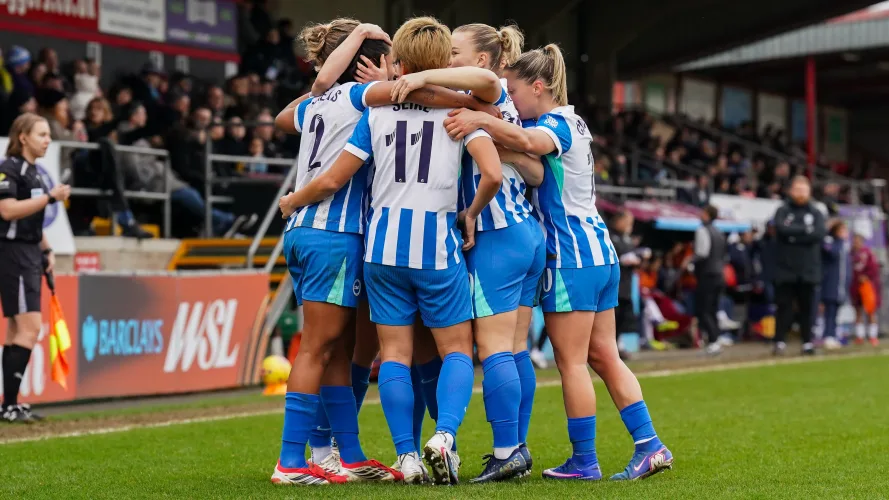 Kiko Seike celebrating her goal v West Ham.