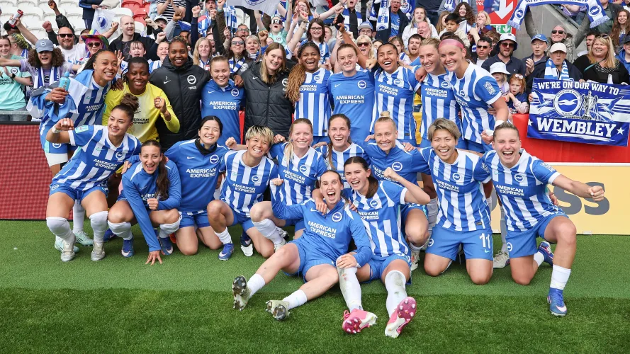 Kiko Seike celebrating her goal v West Ham.