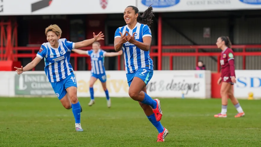 Georginio Rutter celebrating his goal v Burnley.